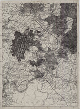 Early 1900s Farm Line and Coal Map of Fayette & Washington Co PA Along River