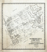 1884 Map of Somervell County Texas