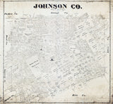 1887 Farm Line Map of Johnson County Texas