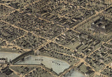 1872 Panoramic Map of Columbus Ohio