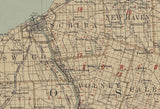 1895 Map of Oswego Cayuga and Onondaga County New York