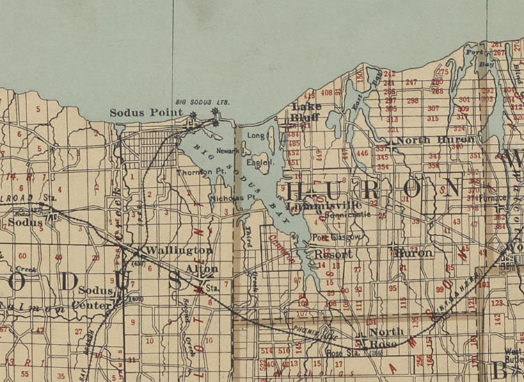 1895 Map of Wayne Ontario Yates and Seneca County New York