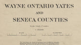 1895 Map of Wayne Ontario Yates and Seneca County New York