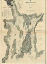 1906 Nautical Map of Narragansett Bay Rhode Island