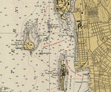 1931 Nautical Map of Newport Harbor and Narragansett Bay Rhode Island