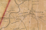 1852 Map of Concord Middlesex County Massachusetts