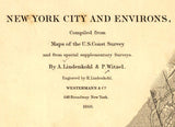 1860 Map of New York City and Environs