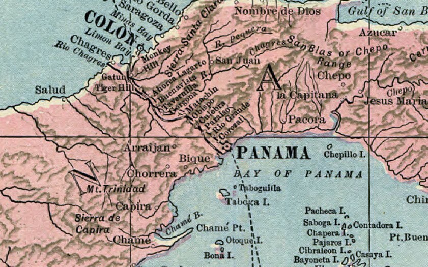 1904 Map of Panama