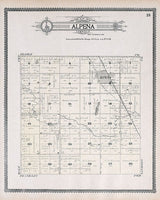 1909 Map of Alpena Township Jerauld County South Dakota