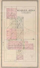 1909 Map of Wessington Springs Jerauld County South Dakota