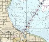 2014 Nautical Map of Saginaw Bay Lake Huron Michigan