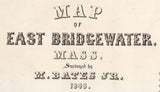 1848 Map of East Bridgewater Massachusetts