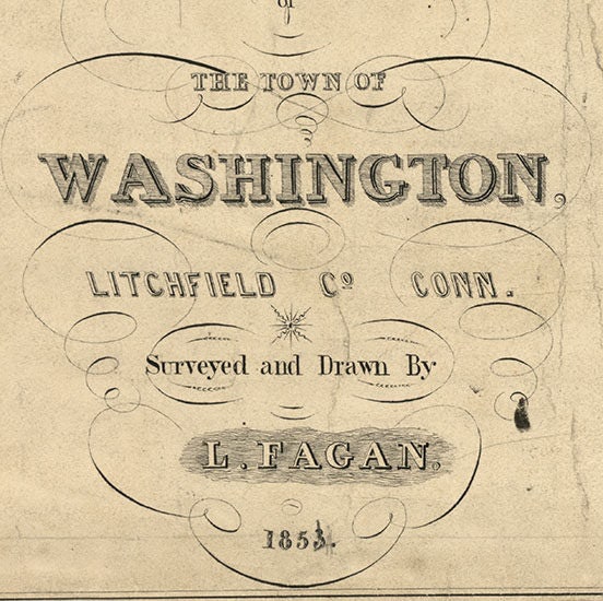 1853 Map of Washington Litchfield County Connecticut