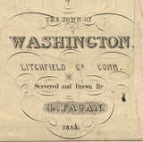 1853 Map of Washington Litchfield County Connecticut