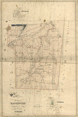 1853 Map of Washington Litchfield County Connecticut