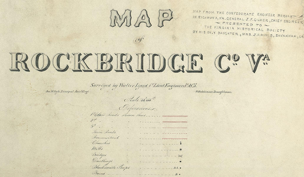 1863 Map of Rockbridge County Virginia