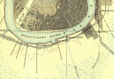 1891 Map of New Orleans La