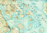 1909 Map of Lake Winnipesaukee New Hampshire