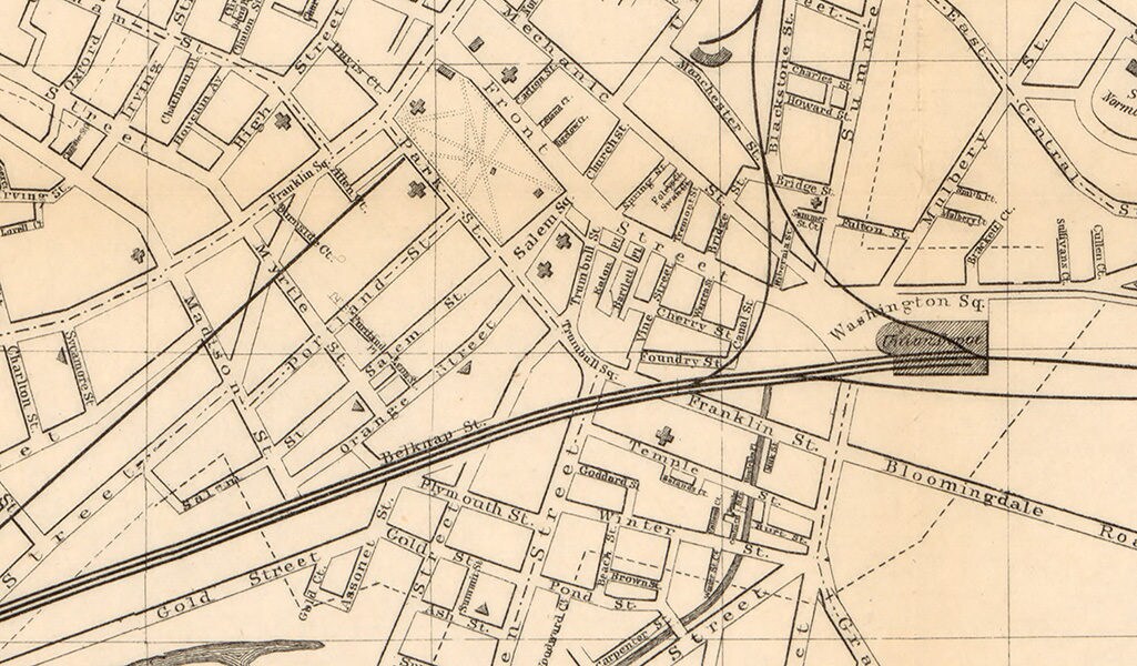 1878 Map of Worcester Worcester County Mass