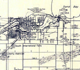 1919 Topo Map of International Falls Minnesota