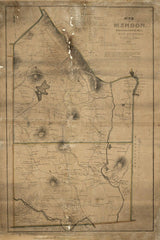1831 Map of Mendon Worcester County Mass