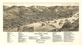 1882 Panoramic Map of Bellaire Ohio