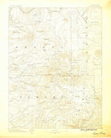 1886 Topo Map of Lassen Peak California Quadrangle