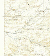 1886 Topo Map of Lassen Peak California Quadrangle