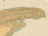 1914 Nauitical Map of Lake Superior & Keweenaw Penninsula