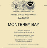 2012 Nautical Map of Monterey Bay California