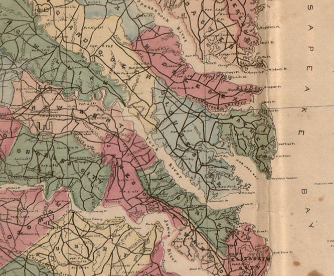 1871 Map of Virginia