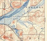 1895 Topo Map of Baraboo Wisconsin Quadrangle