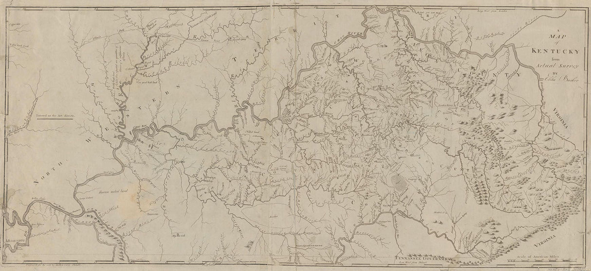 1793 Map of Kentucky