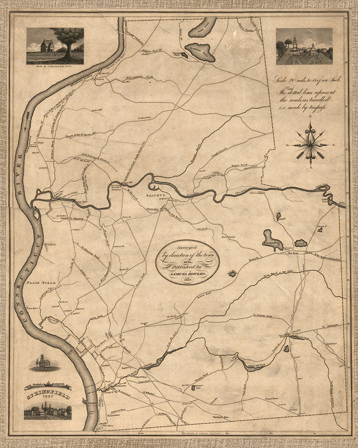 1827 Map of Springfield Massachusetts