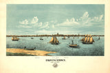 1877 Panoramic Map of Provincetown Massachusetts