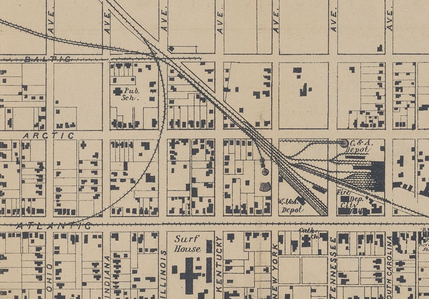 1880 Map of Atlantic City New Jersey