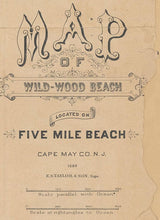 1886 Map of Wild-Wood Beach Cape May County New Jersey