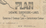 1887 Map of New Covington St Tammany Parish La