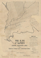 1887 Map of New Covington St Tammany Parish La