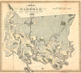 1832 Map of Wareham Massachusetts
