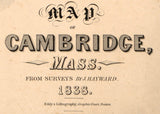 1838 Map of Cambridge Massachusetts