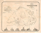 1850 Map of Watertown Massachusetts
