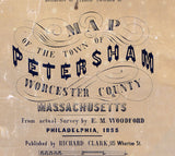 1855 Map of Petersham Massachussets