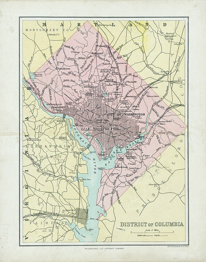 1890 Map of District of Columbia