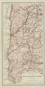 1895 Map of Putnam & Dutchess County New York