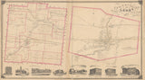 1856 Map of Leroy Genesee County New York
