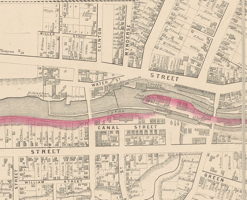 1856 Map of Seneca Falls Seneca County New York