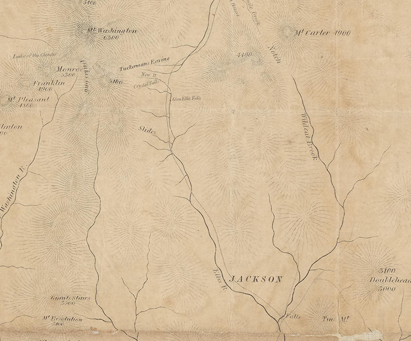 1853 Map of the White Mountains of New Hampshire