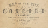 1855 Map of Concord New Hampshire