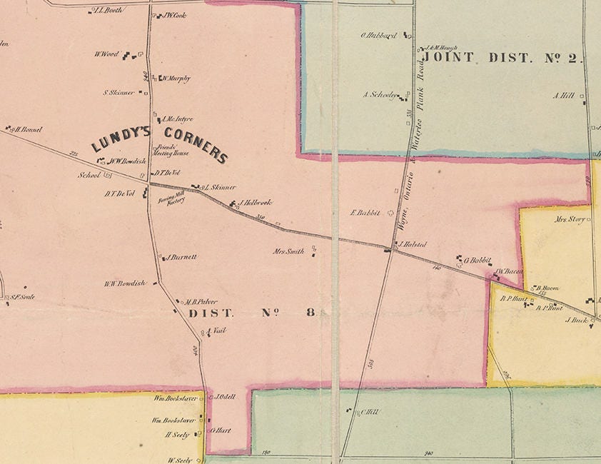 1855 Map of Waterloo Seneca County New York